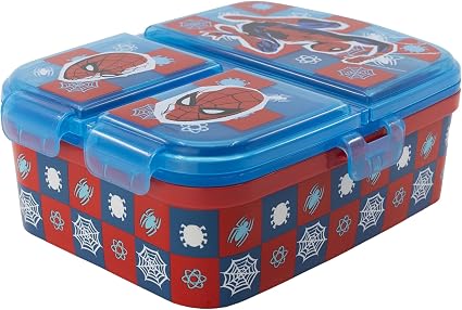 SPIDERMAN XL MULTI COMPARTMENT RECTANGULAR SANDWICH BOX 74799 