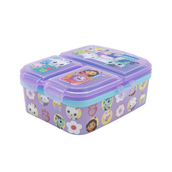 GABBY'S DOLL HOUSE XL MULTI COMPARTMENT RECTANGULAR SANDWICH BOX 21299
