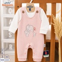 Elephant Dungaree Set with Flower 351