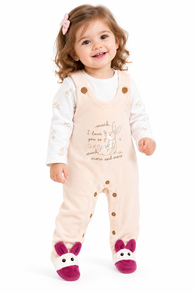   Rabbit Dungaree 2-Piece Set 345