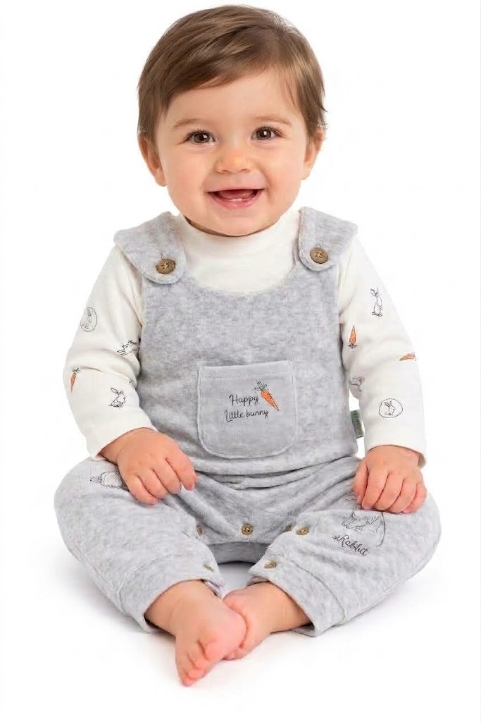  Rabbit Dungaree with Pocket 0261