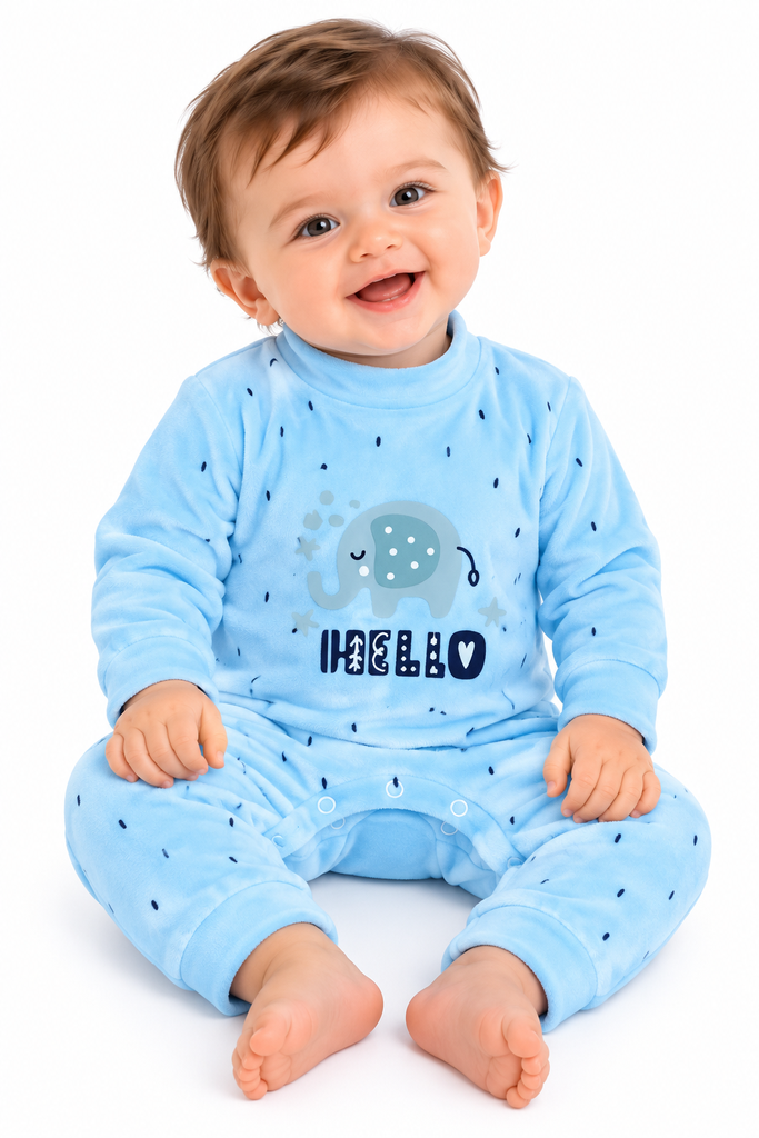  Hello Elephant Dotted Dungaree 0267