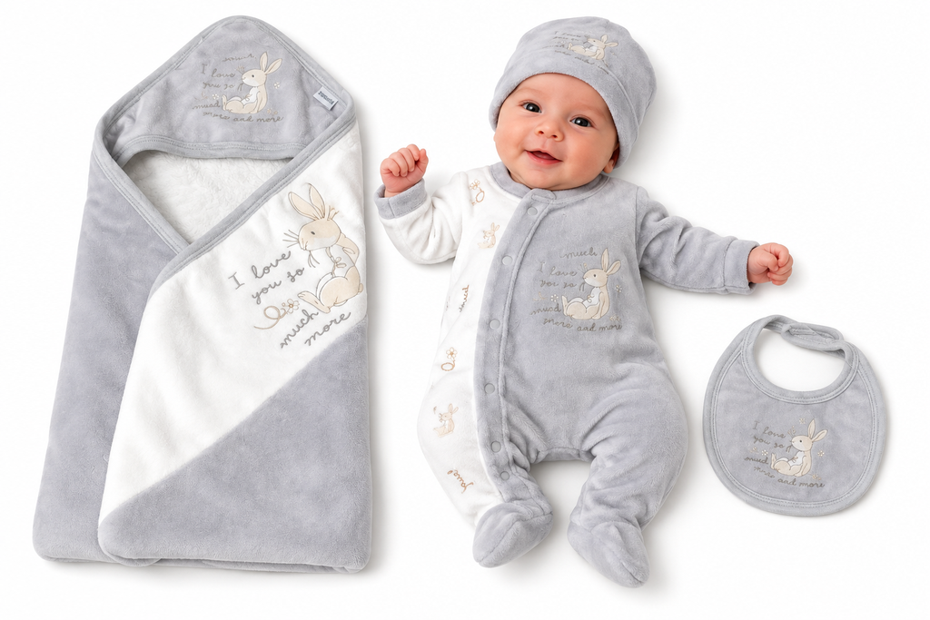  Towel Box 4-Piece Rabbit Set 1065