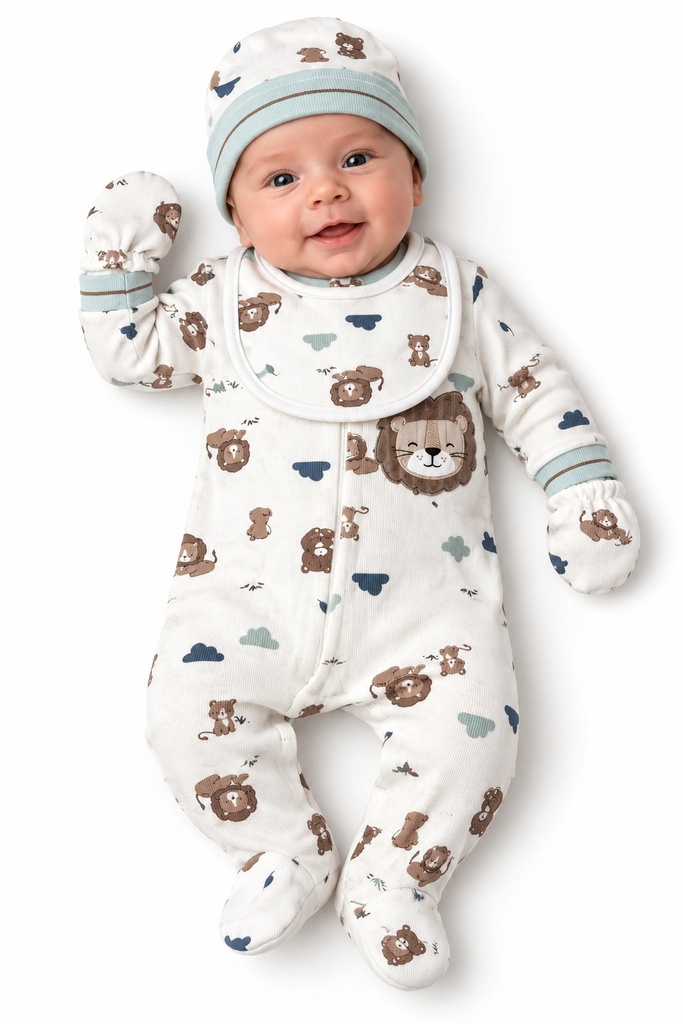 Full Moon sleepsuit 4pcs set lion 150008