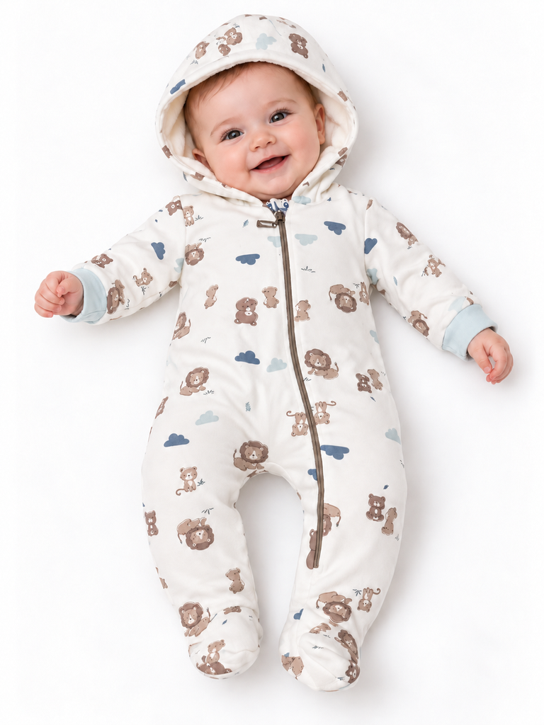 Full Moon sleepsuit velour lion 150009