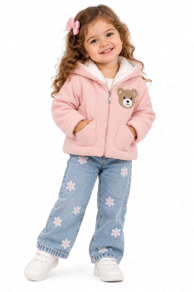 Full Moon jacket fur pink bear 18094