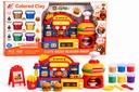 colored clay cute bear burger shop