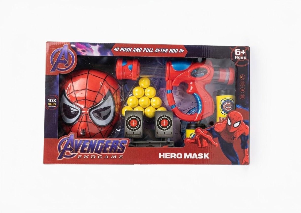 Spiderman Avngers end game hero mask and gun 891-2