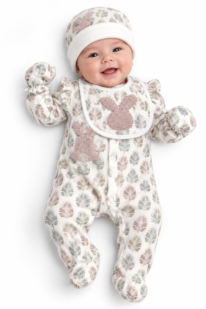 full moon- sleepsuit 4pcs set velour tree colors 150003