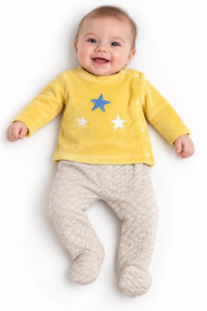 Bumber- PYJAMA OFF WHITE STAR -41082