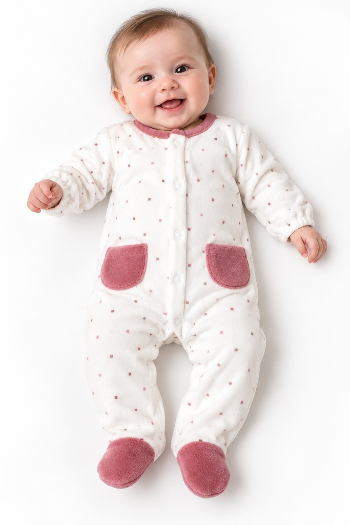 Bumber- SLEEPSUIT OFF WHITE BLOCKS PRINTED 31861