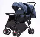 Umbrella Twins 112-818-1 Baby Double Stroller with Dual Seats and 360° Swivel Wheels