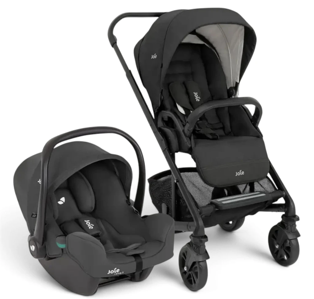 joie chrome travel system multi-mode pram and infant carseat