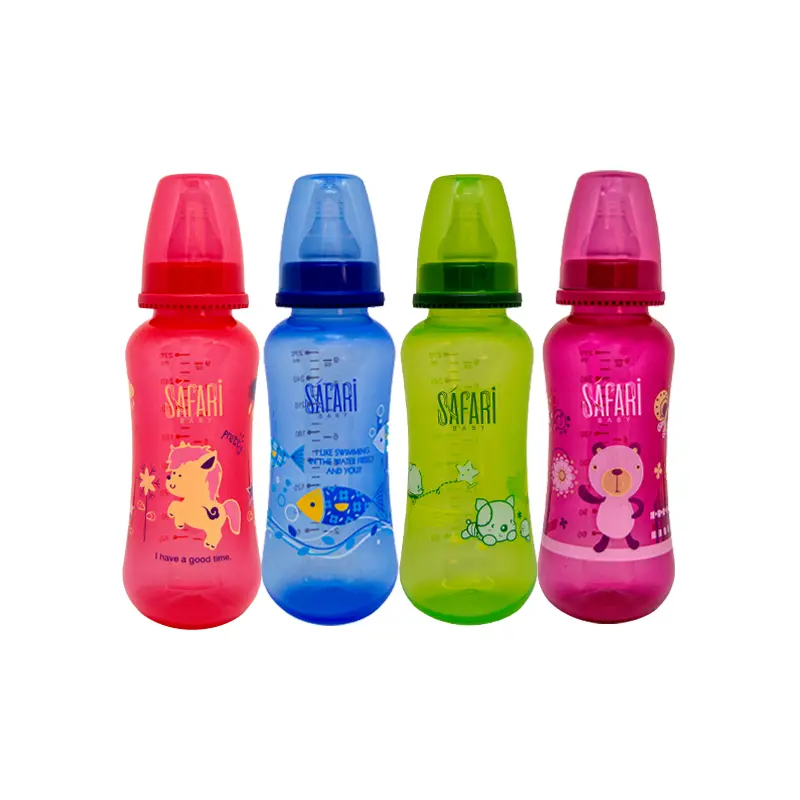 SAFARI Standard colored feeding bottle 270ml 6-12m S440