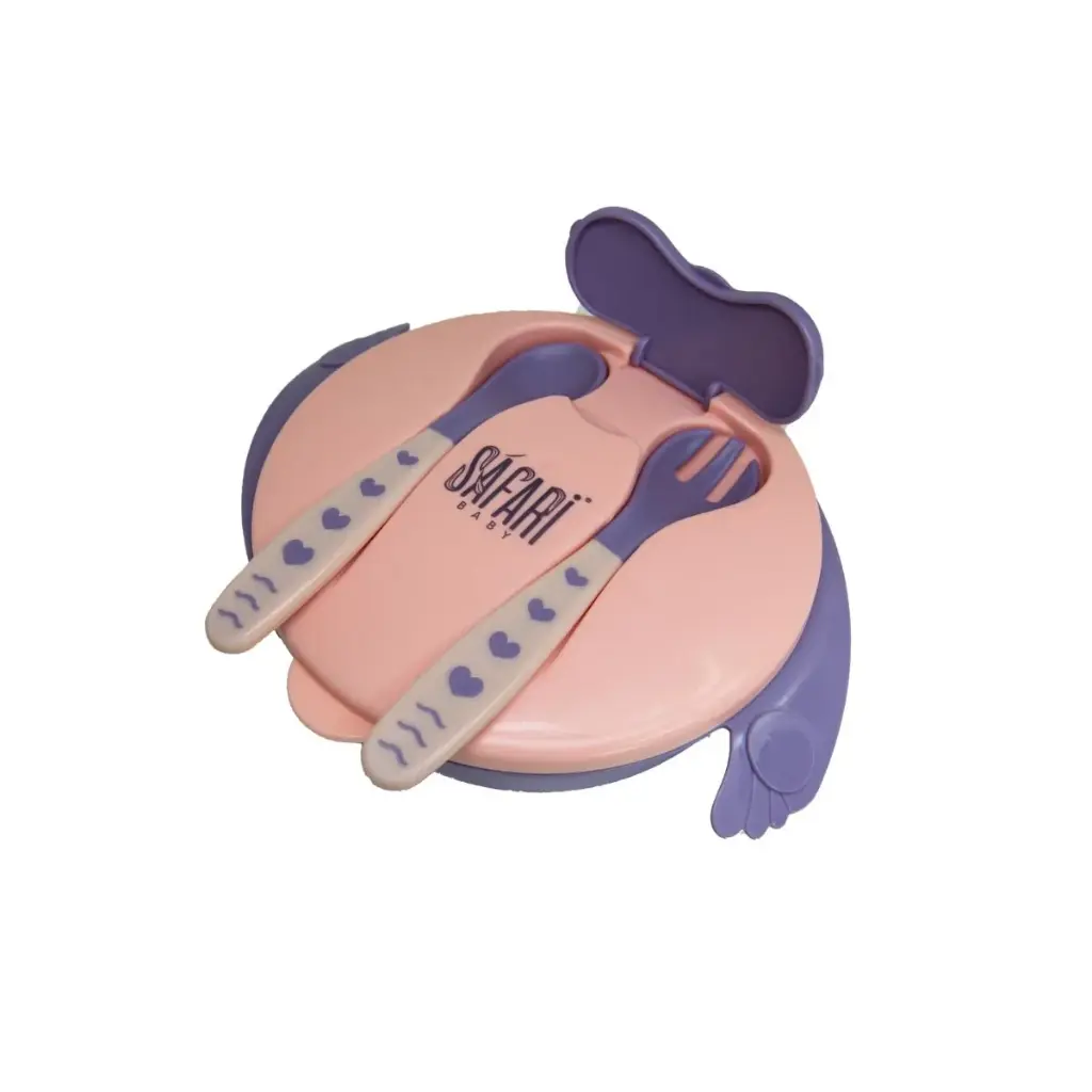 Safari divisible plate with spoon and fork 1pcs S705 