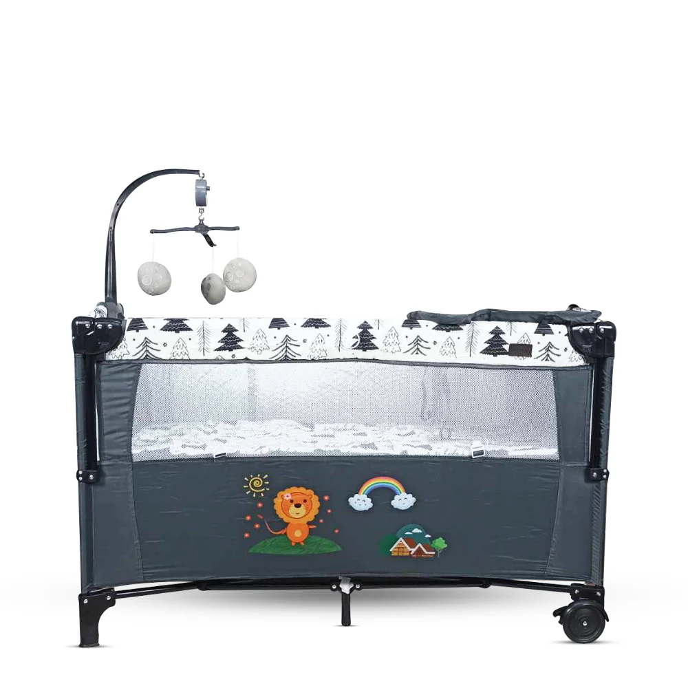 سرير سفر متعدد الاستخدامات قابل للطي مع طاولة تغيير DM201 بيرباي