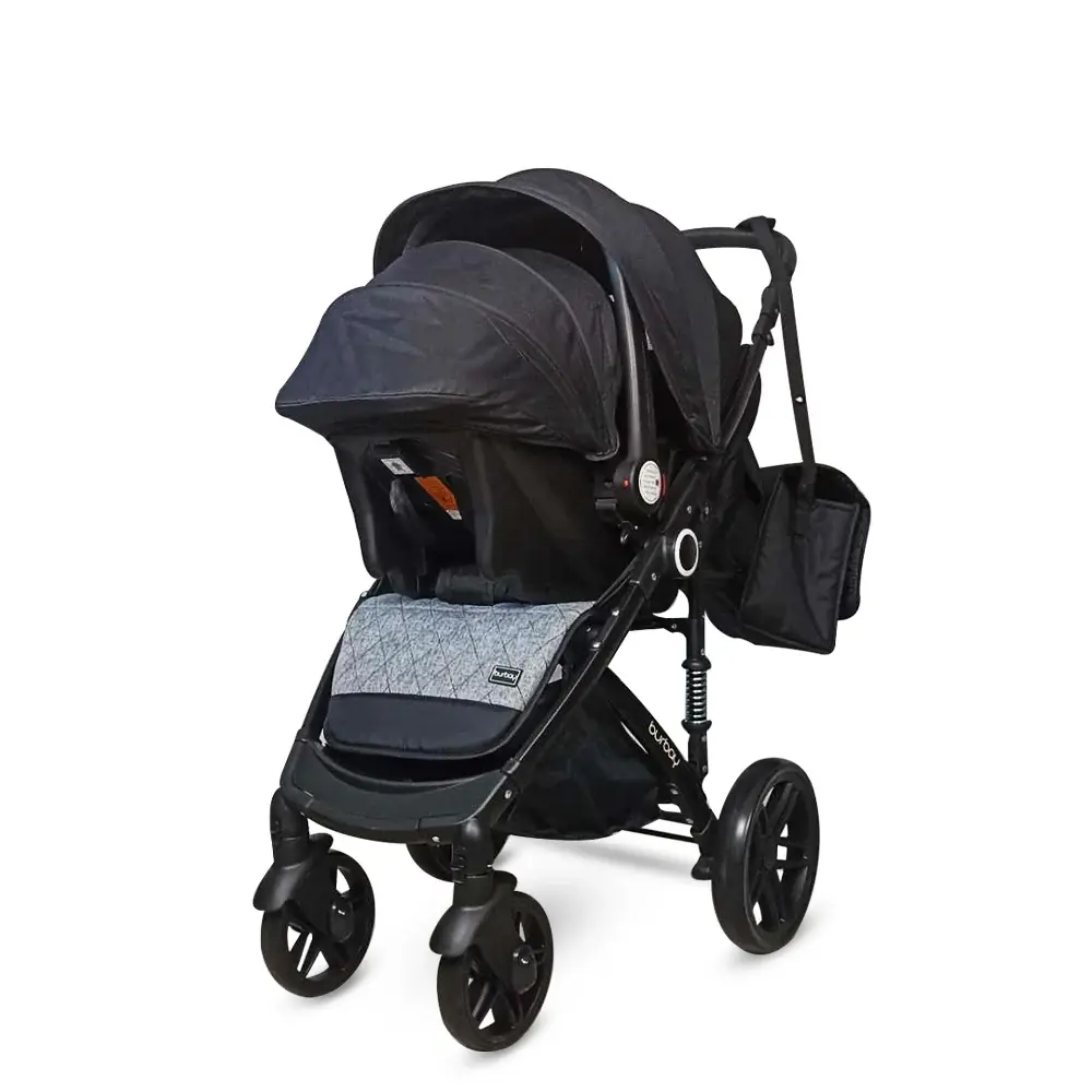 Burbay DM21 Travel System Baby Stroller with Stage 1 Infant Car Seat