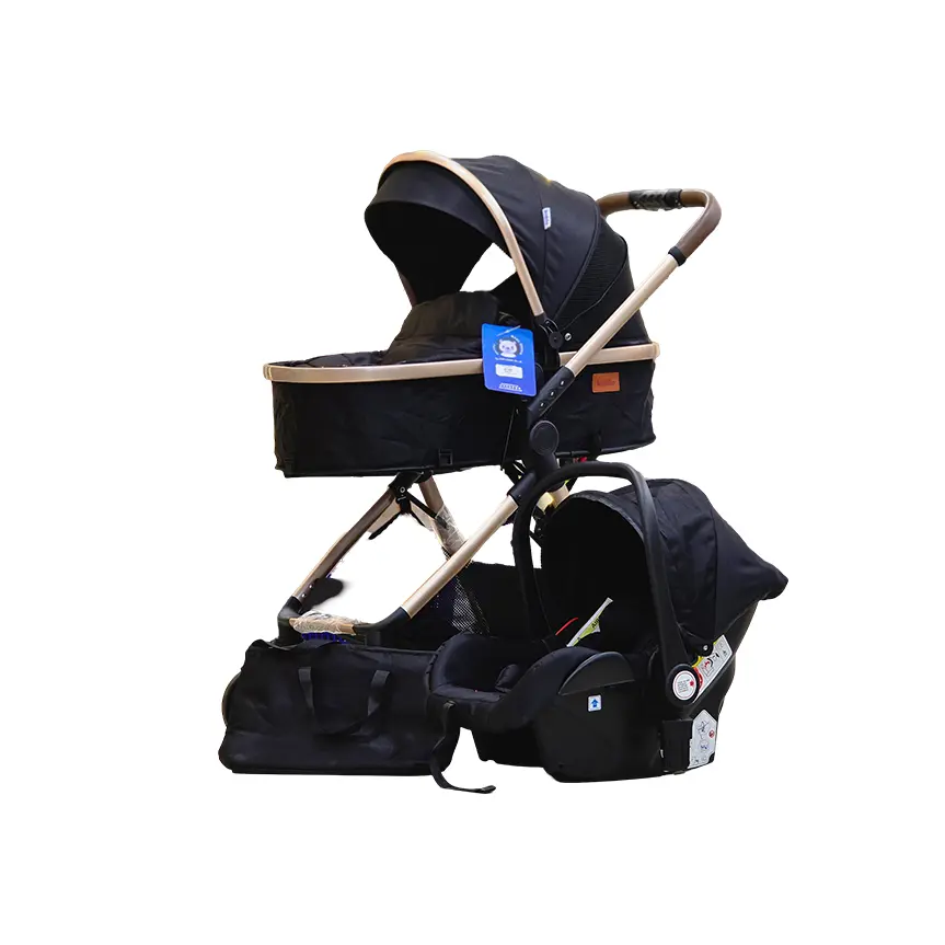 Kidilo V5 3-in-1 Travel System Baby Stroller with Infant Car Seat and Convertible Bassinet