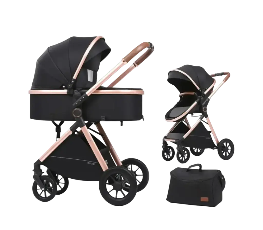 Kidilo V8 Convertible Baby Stroller with Bassinet Mode and 360° Swivel Wheels
