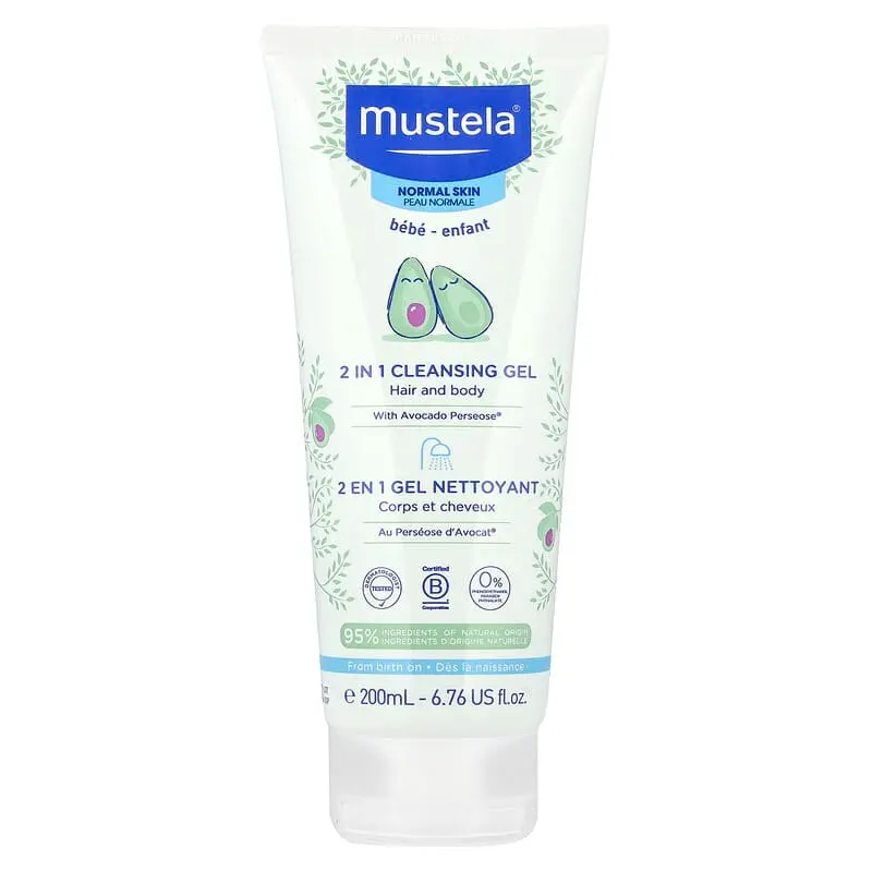 MUSTELA 2IN1 CLEANSING GEL HAIR AND BODY 200ml