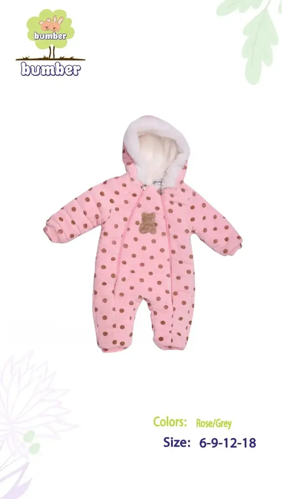 Dotted quilted overalls 31546