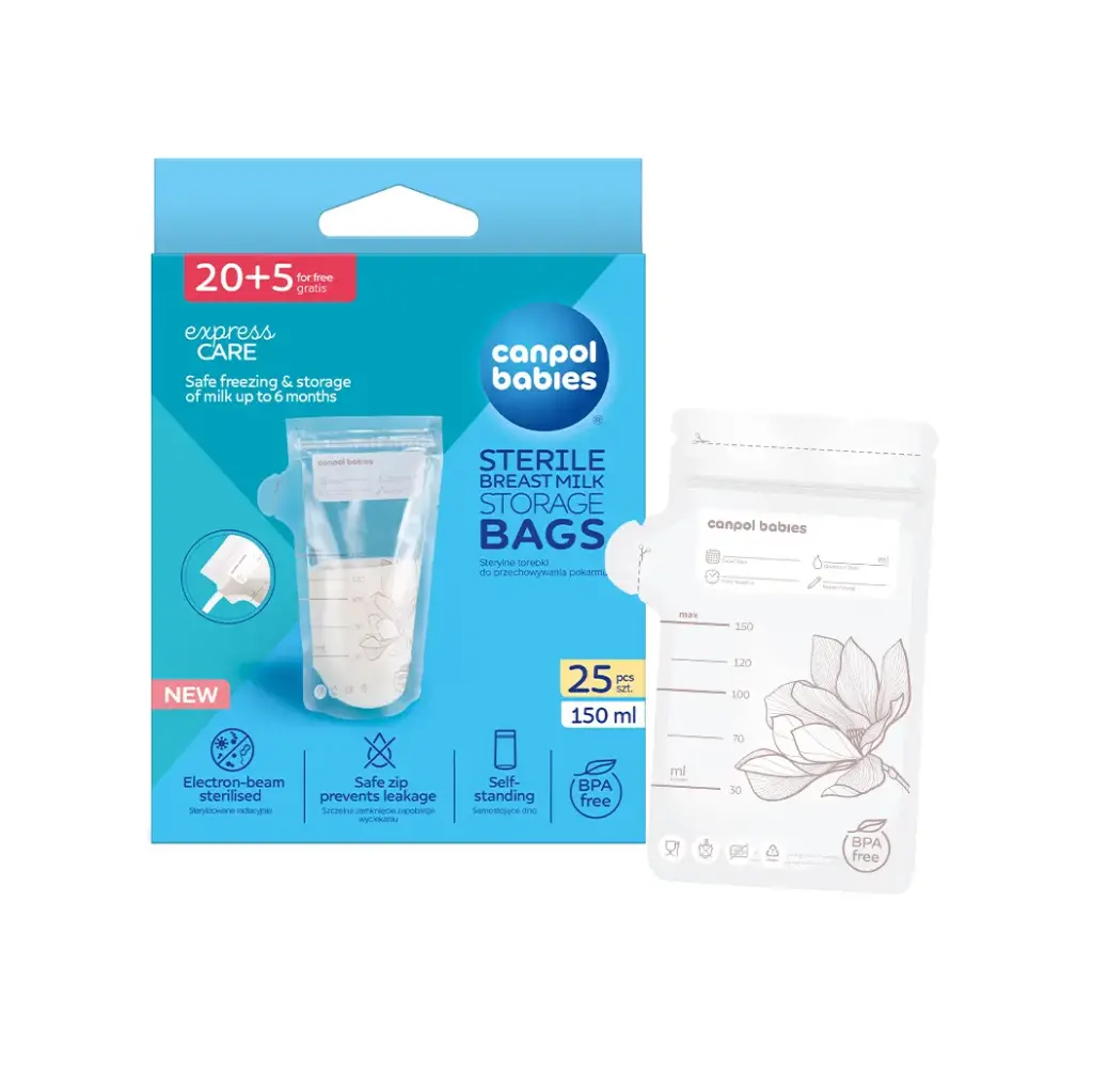 Canpol babies Breast Milk Storage Bags 20+5 free pcs 150ml 70/001