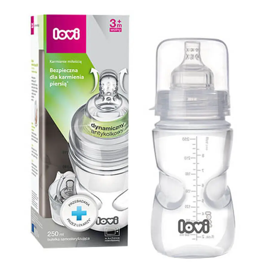 Lovi self sterilizing bottle 250ml 3m+ 21/570