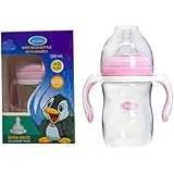 true wide neck silicone teat bottle +0M handle with cover 180ml 2114