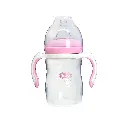 true wide neck silicone teat bottle +0M handle with cover 180ml 2114