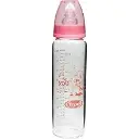 True  Gold Pure Glass bottle 240ml very light & clear with silicon teat 3m+ 9102  