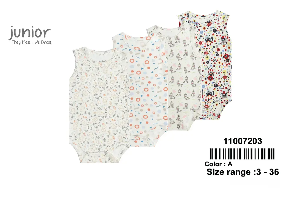 junior sleeveless bodysuit 7203