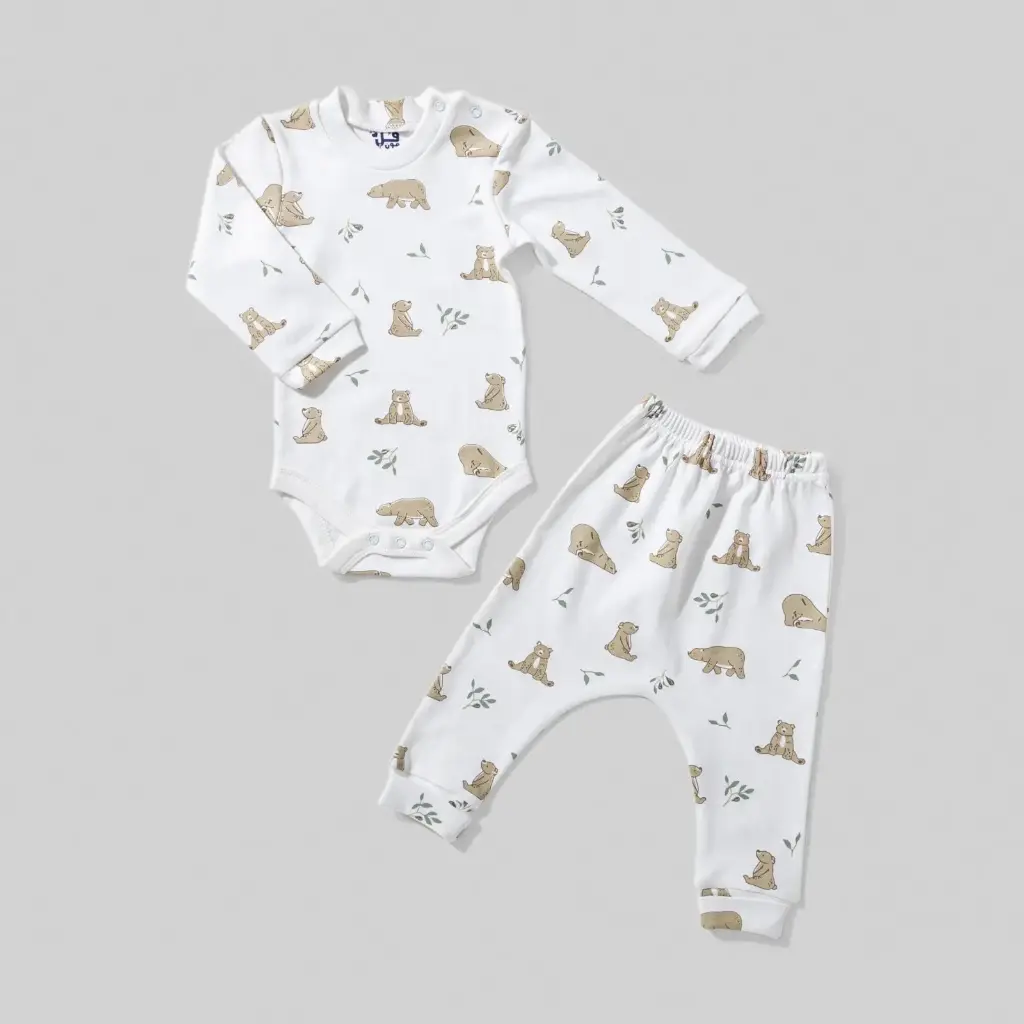Badi interlock baby bear pajamas 17423   
