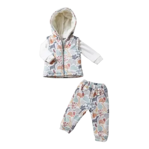 Heidi pajamas 3 pieces,animals cartoon vest 17410