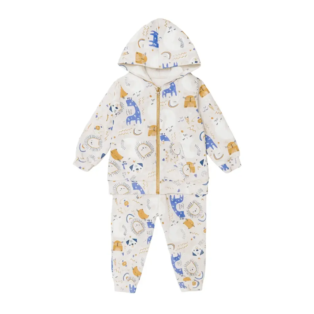 FULL MOON Pajamas 2-piece zip-up giraffe 17496