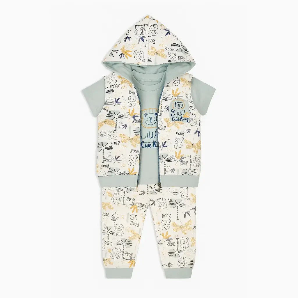 FULL MOON Pajamas 3-piece cotton 17502