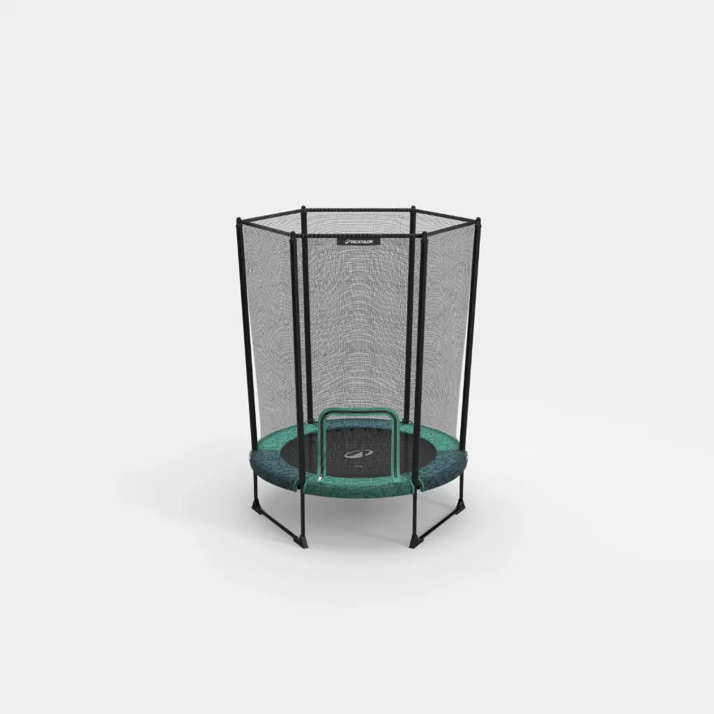 Trampoline with net