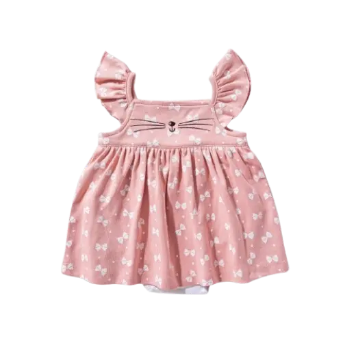 FULL MOON Cotton Salopette with Pocket and Culotte – Baby Cheetah 15757