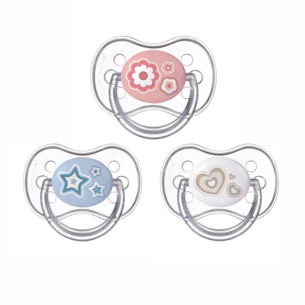 Canpol babies Silicone Soother 0-6m Round NEWBORN BABY with cap 22/562