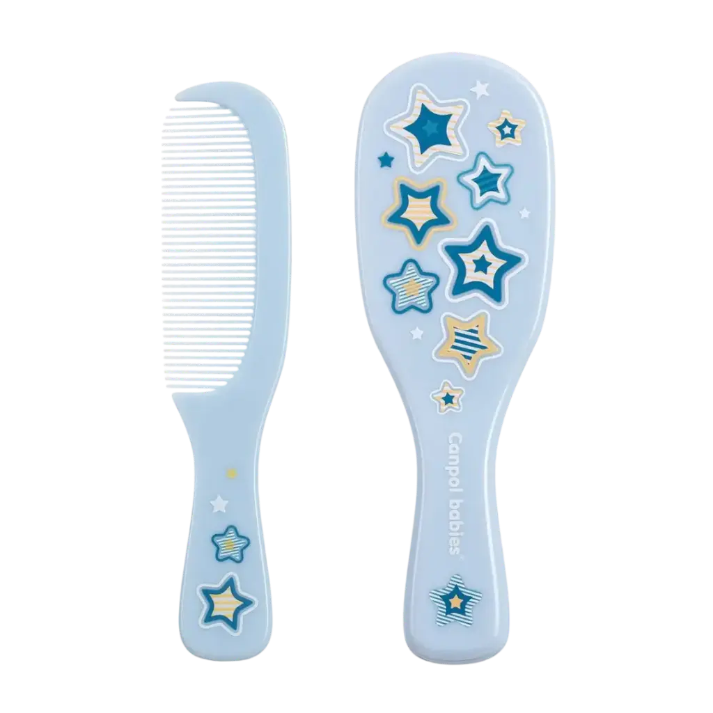 Canpol babies Baby Brush and Comb with Soft Natural Bristles NEWBORN BABY 7/406