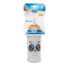 Canpol babies Non-spill Sport Cup with Silicon Straw 350ml HELLO LITTLE 56/510