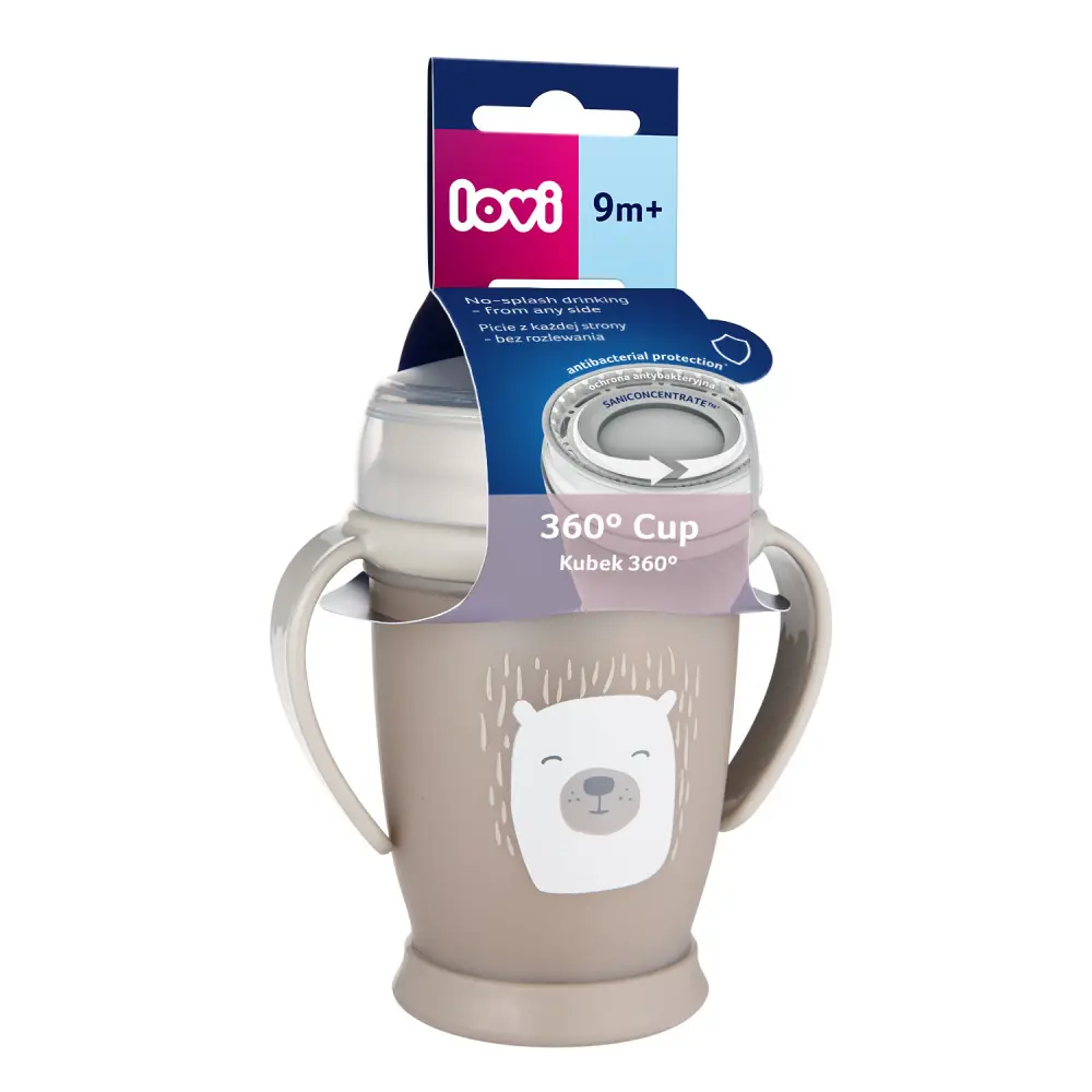 Lovi No Spill Cup Junior 250ml Silicone Straw Model Buddy Bear 35/344