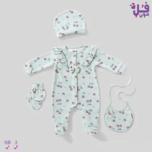 [3036] Bodysuit set of 4 pieces, cherry velvet 15836