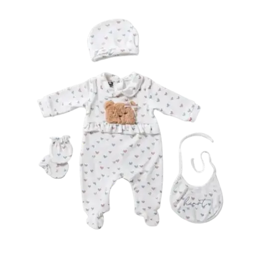 [11226] Bodysuit set of 4 pieces, velvet heart  15844 full moon