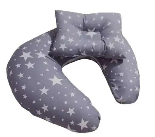 [10566] Nursing Pillow Soft Cotton Baby Moment