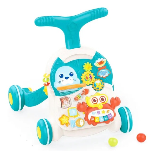 مشاية أطفال هوانجر، طاولة ألعاب وكرة سلة 2 في 1