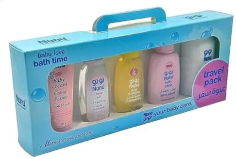 [3481] نونو عبوة سفر - بودرة+لوشن+شامبو+
 سائل استحمام شاور 50 مل