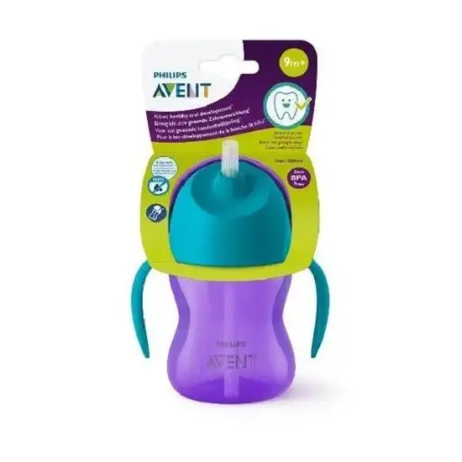 [5706] Philips Avent Straw cup (Purple) 200ml 9m plus 1Pack 796/02
