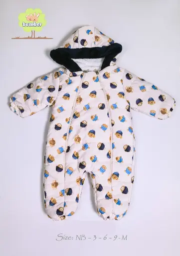 [3156] Padded Water-Resistant Romper with Teddy – 640 & 649