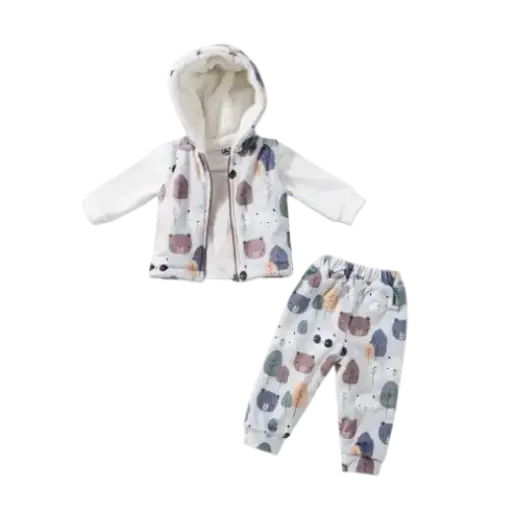 [11464] full moon Baby pajamas 3 pcs 17530+17532+17524