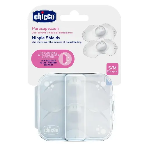 [6006]  CHICCO Skint To Skin Silicone Nipple Shield S/M 0466